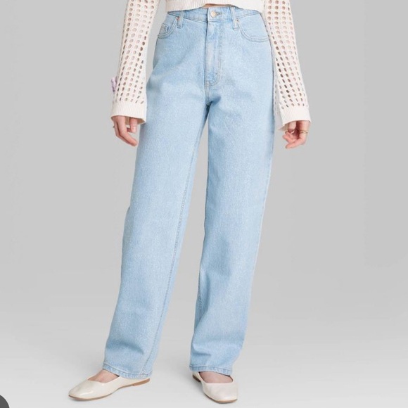wild fable Denim - Wild Fable 90s Relaxed Straight Leg Glitter Jeans Size 10